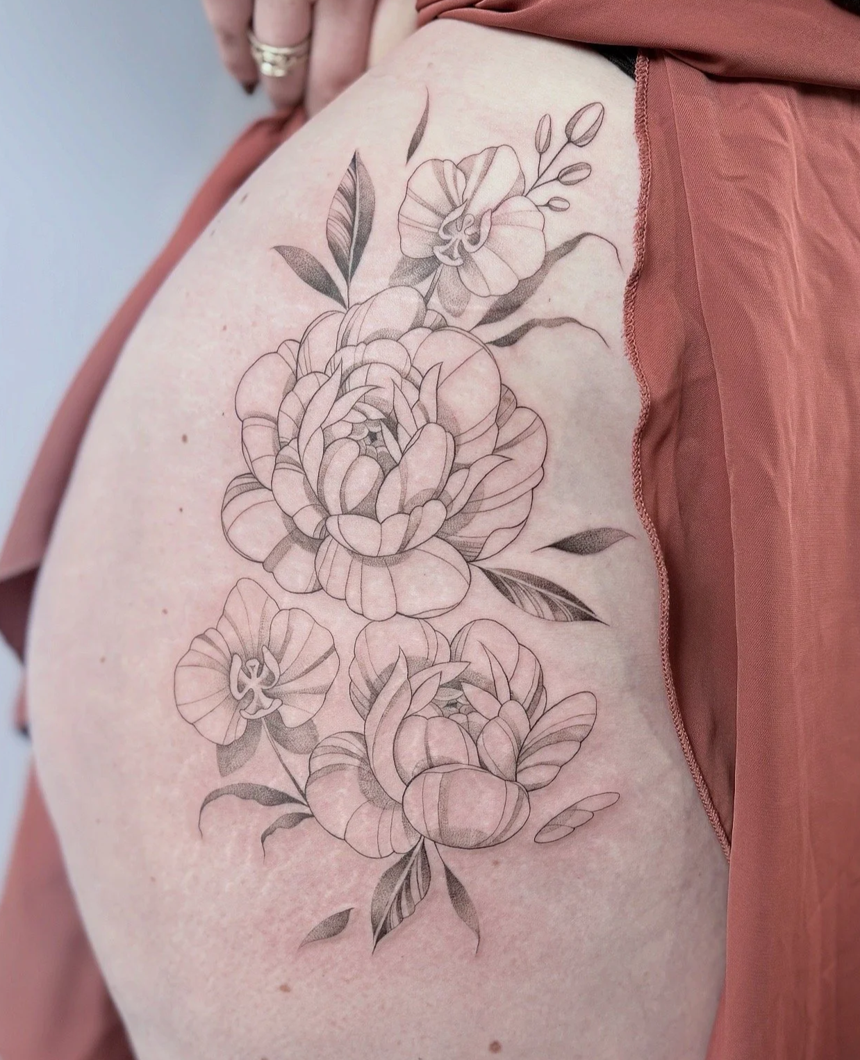 bloemen pioenrozen heup