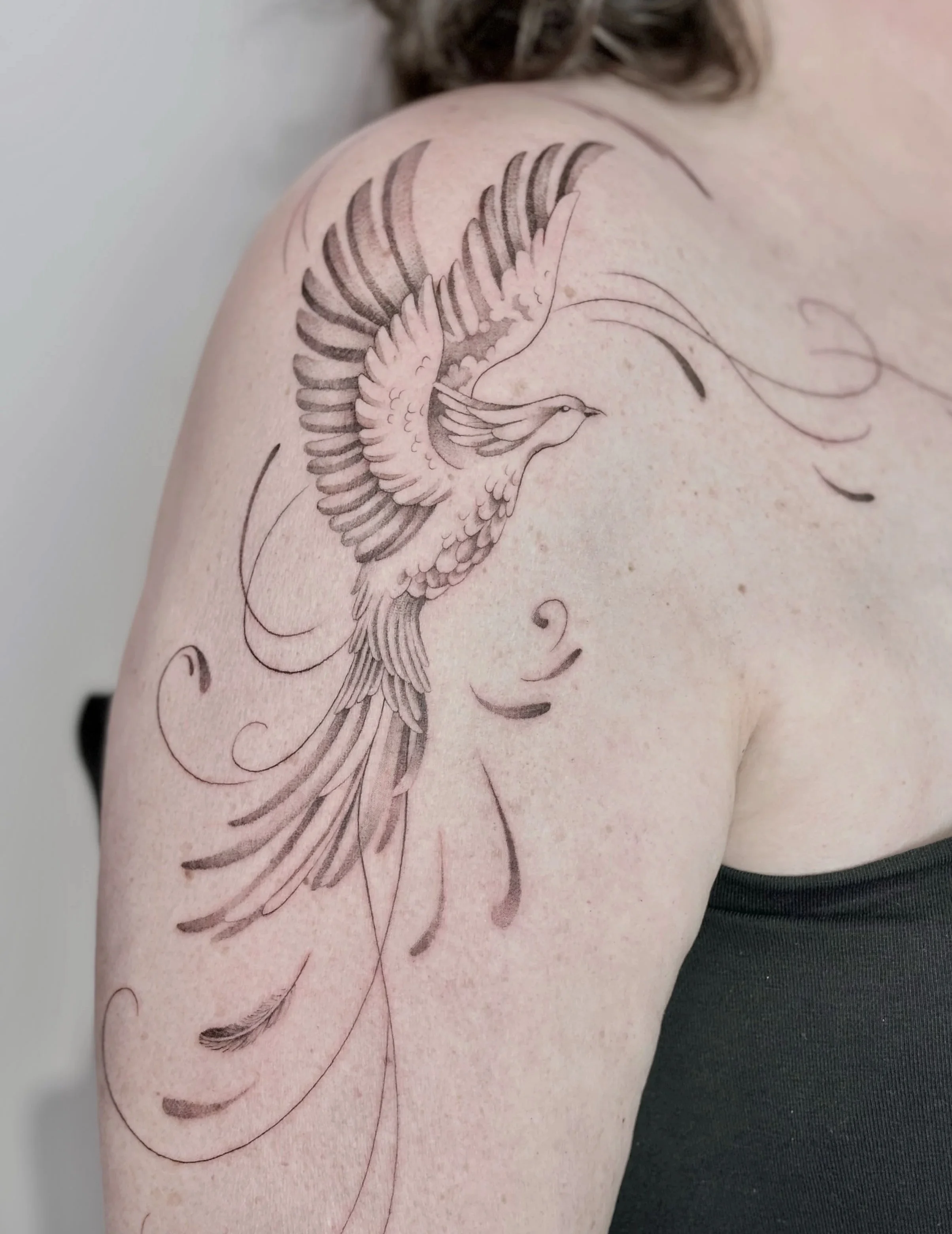 feniks tattoo fineline