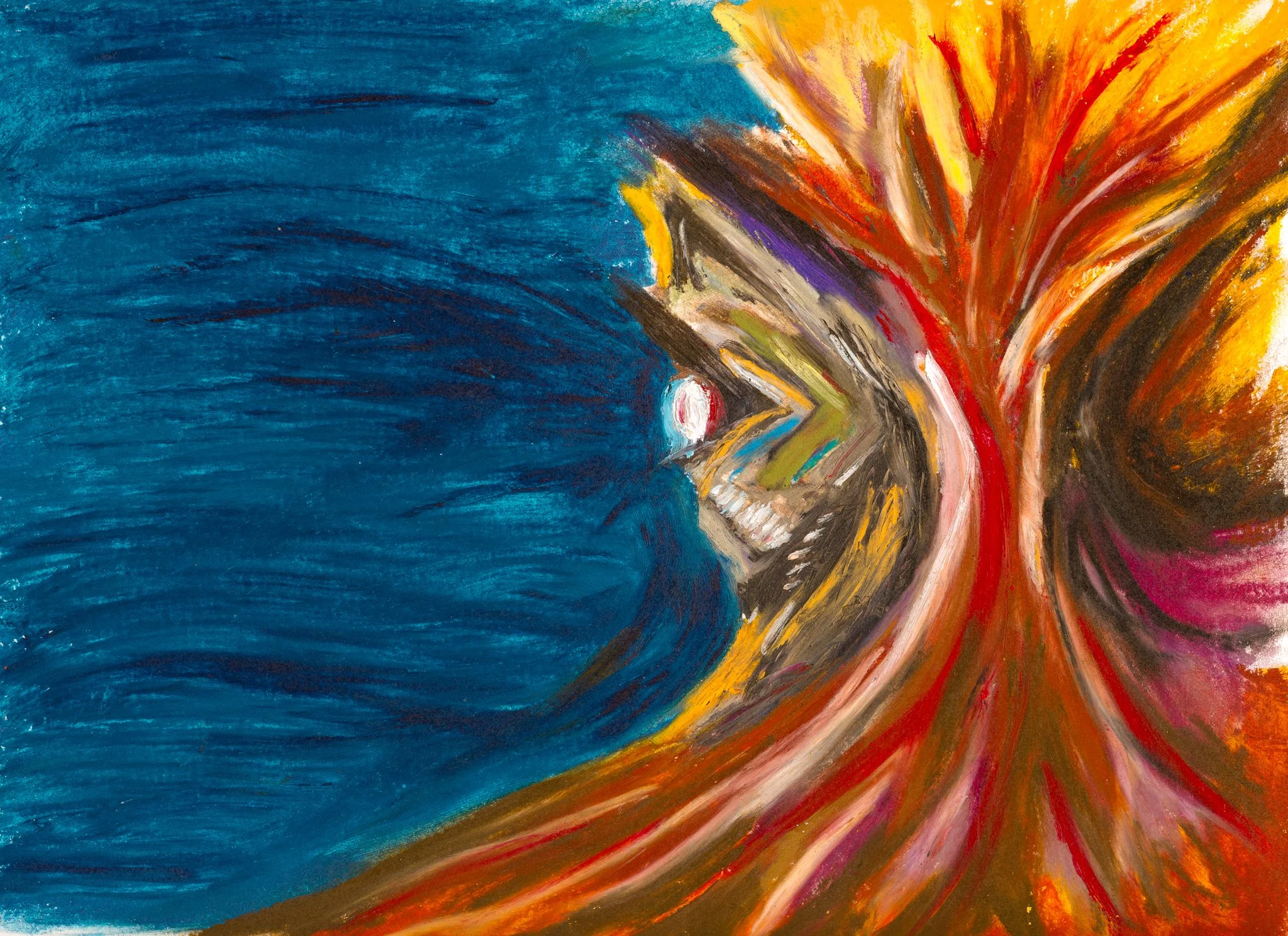 "Chronic anxiety"

Oil pastel on cardboard
32x24cm
2022