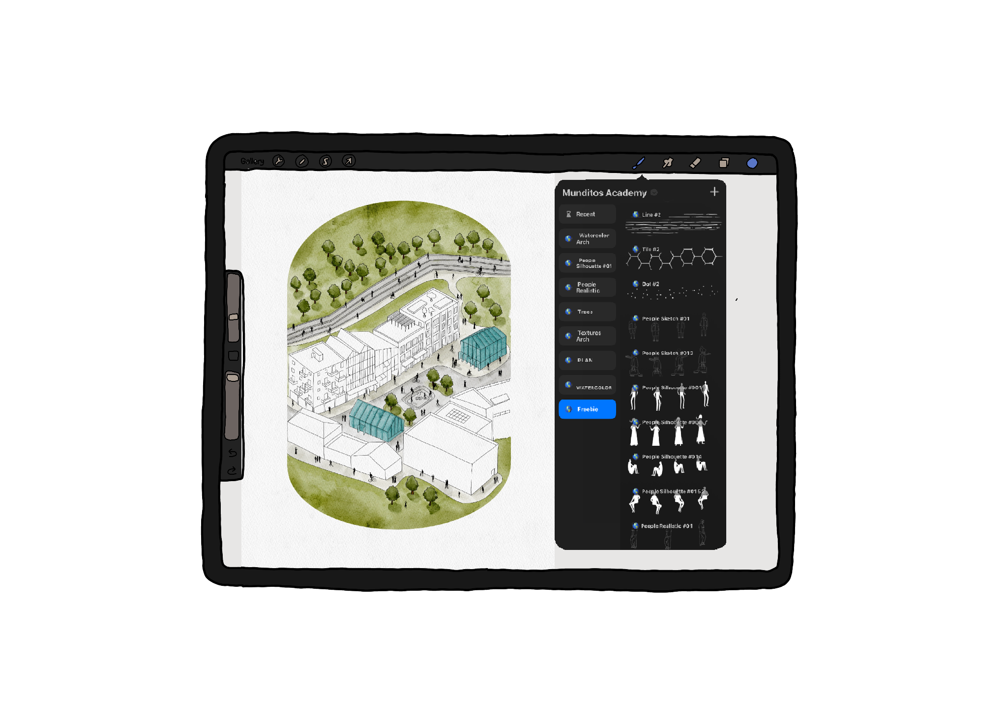 FREE Procreate Brushes for Architects