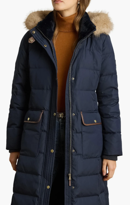 Lauren Ralph Lauren Quilted Down Longline Coat