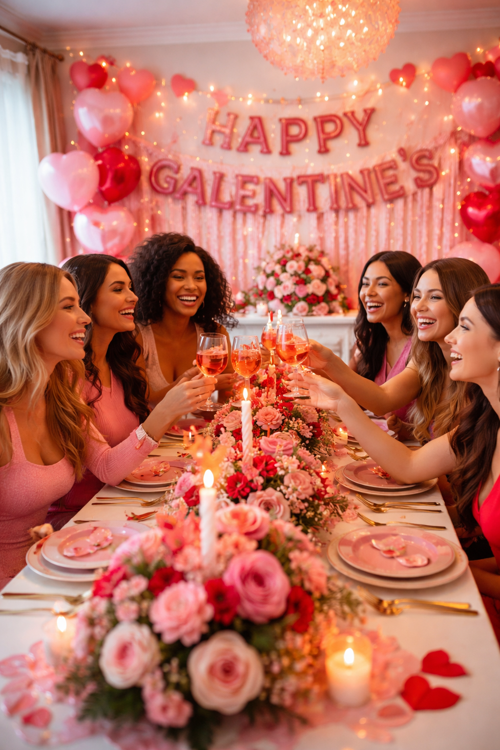 galentines dinner party