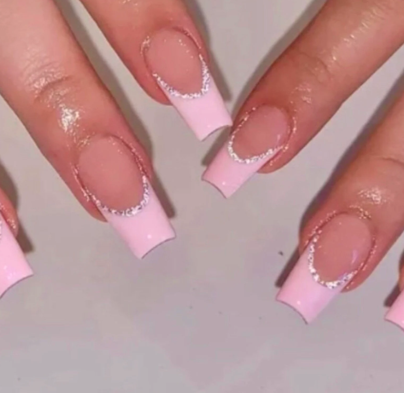 Mary Glow Nails PINK Bella Press On Nails