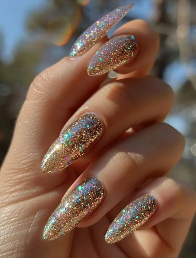 SHEIN Press On Glitter Nails