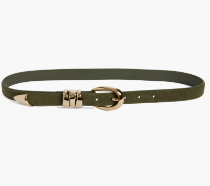 Madewell Triple Keeper Suede Belt