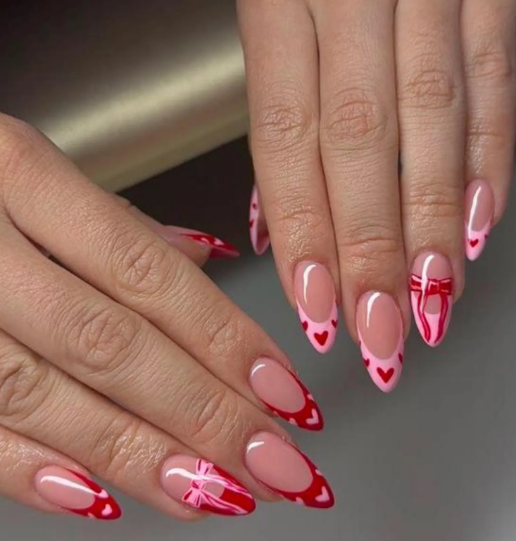 valentines nails