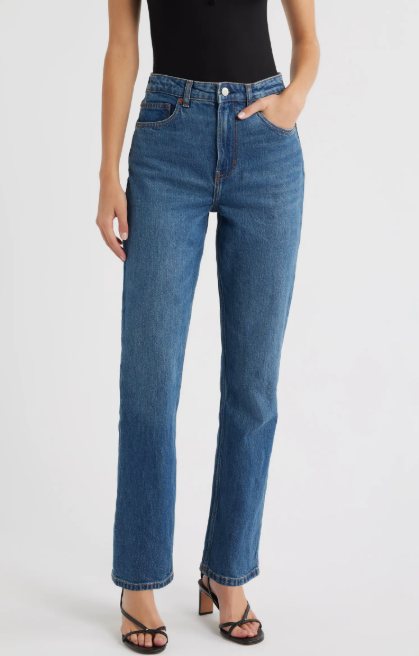 Reformation Jax Super High Waist Straight Leg Jeans