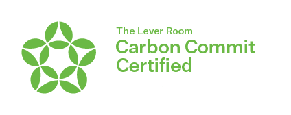 Logo for The Lever Room Carbon Commit Certified with ISO 14064-1 certification
