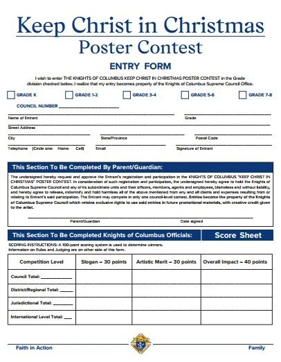 Keep Christ in Christmas Form