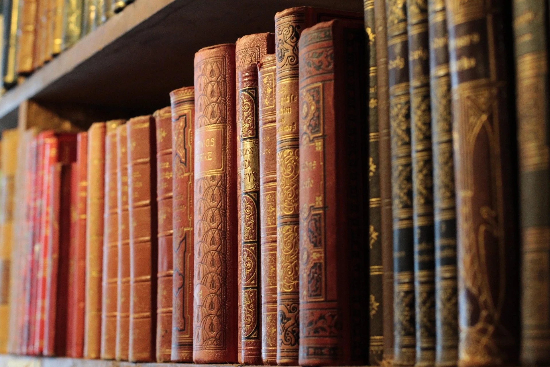 Old Books in a Library