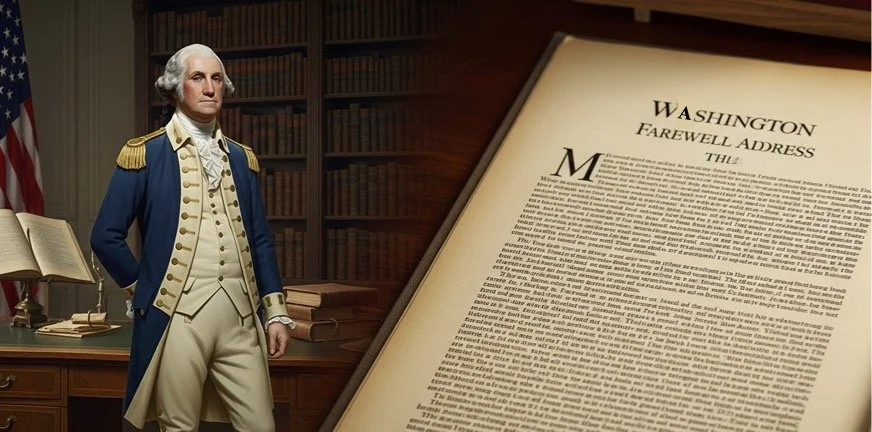 President Washington and his farewell address