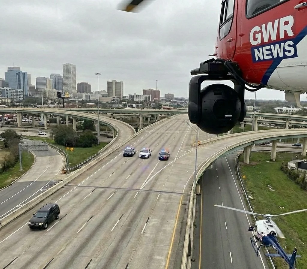 News helicopter over police pursuit