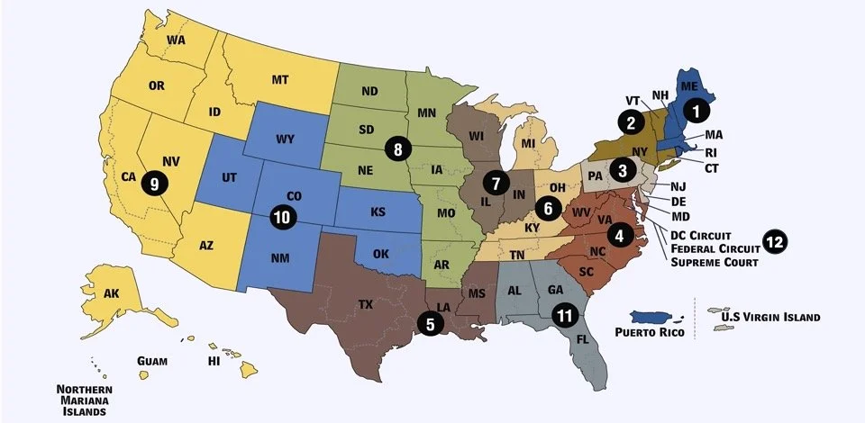 Jurisdictions of the U.S. Circuit Courts of Appeals