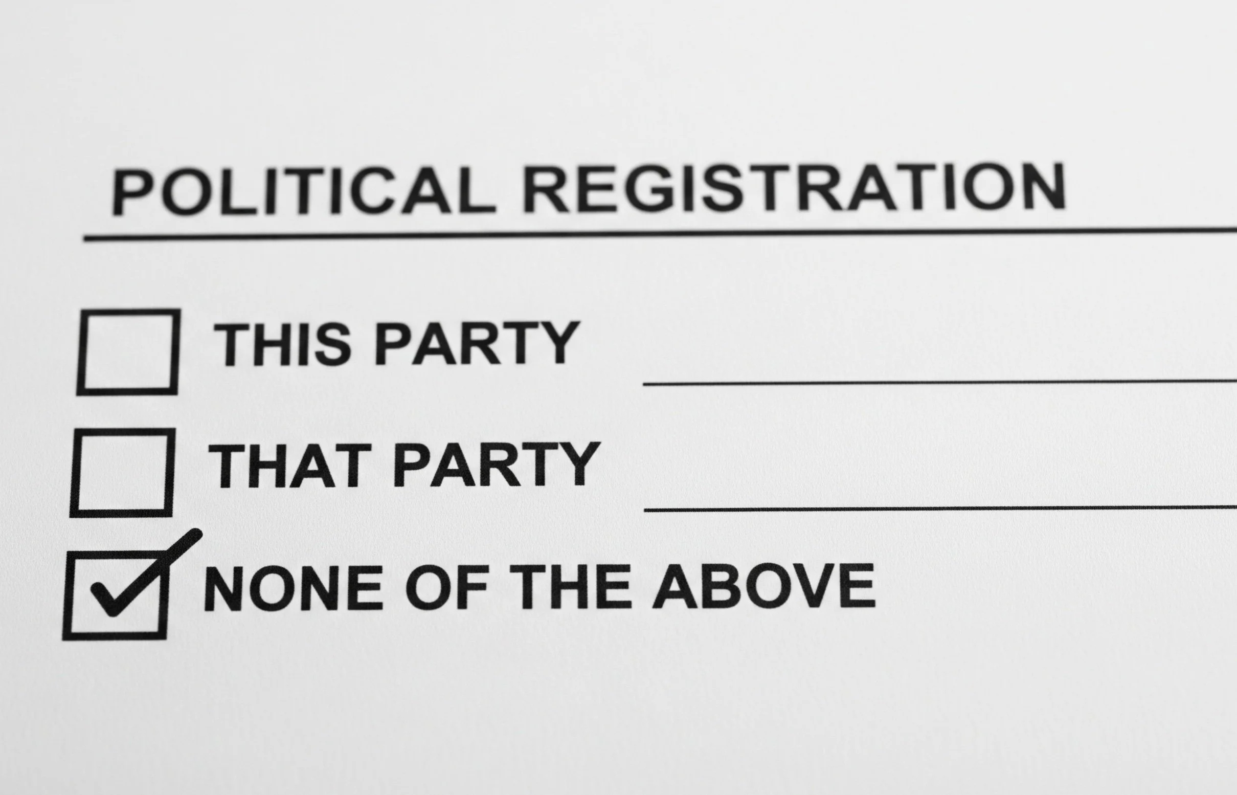 Avoiding Affiliation with a Political Party