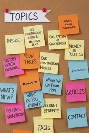 Topics on sticky notes