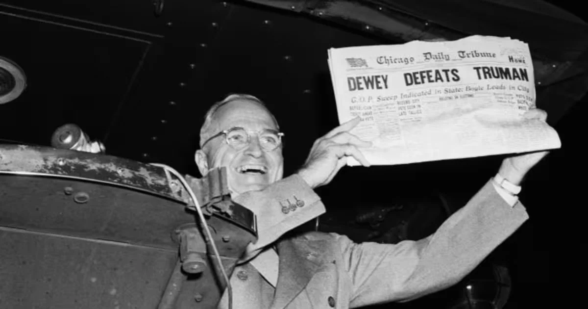 "Dewey Defeats Truman" headline