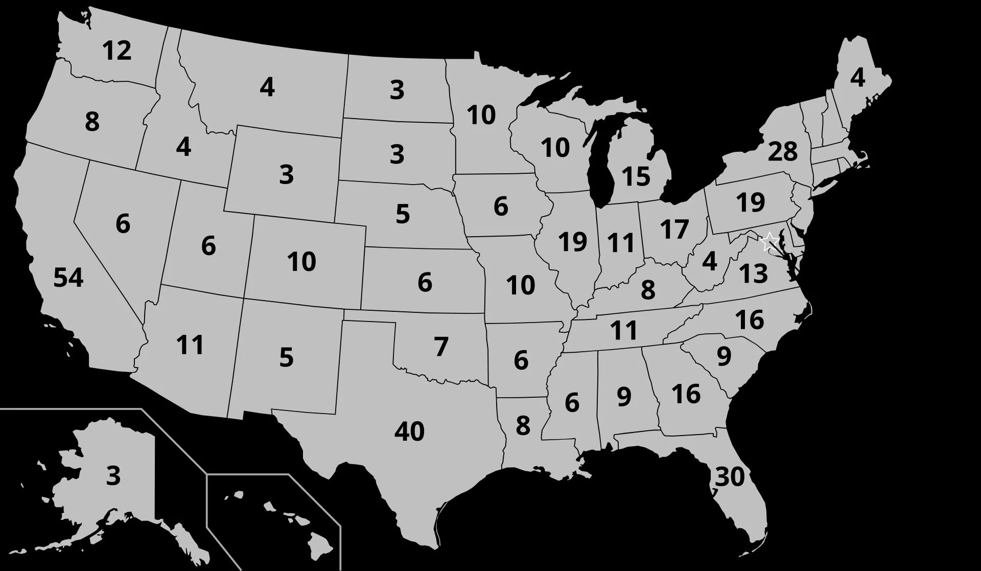 Electoral Map of the U.S.