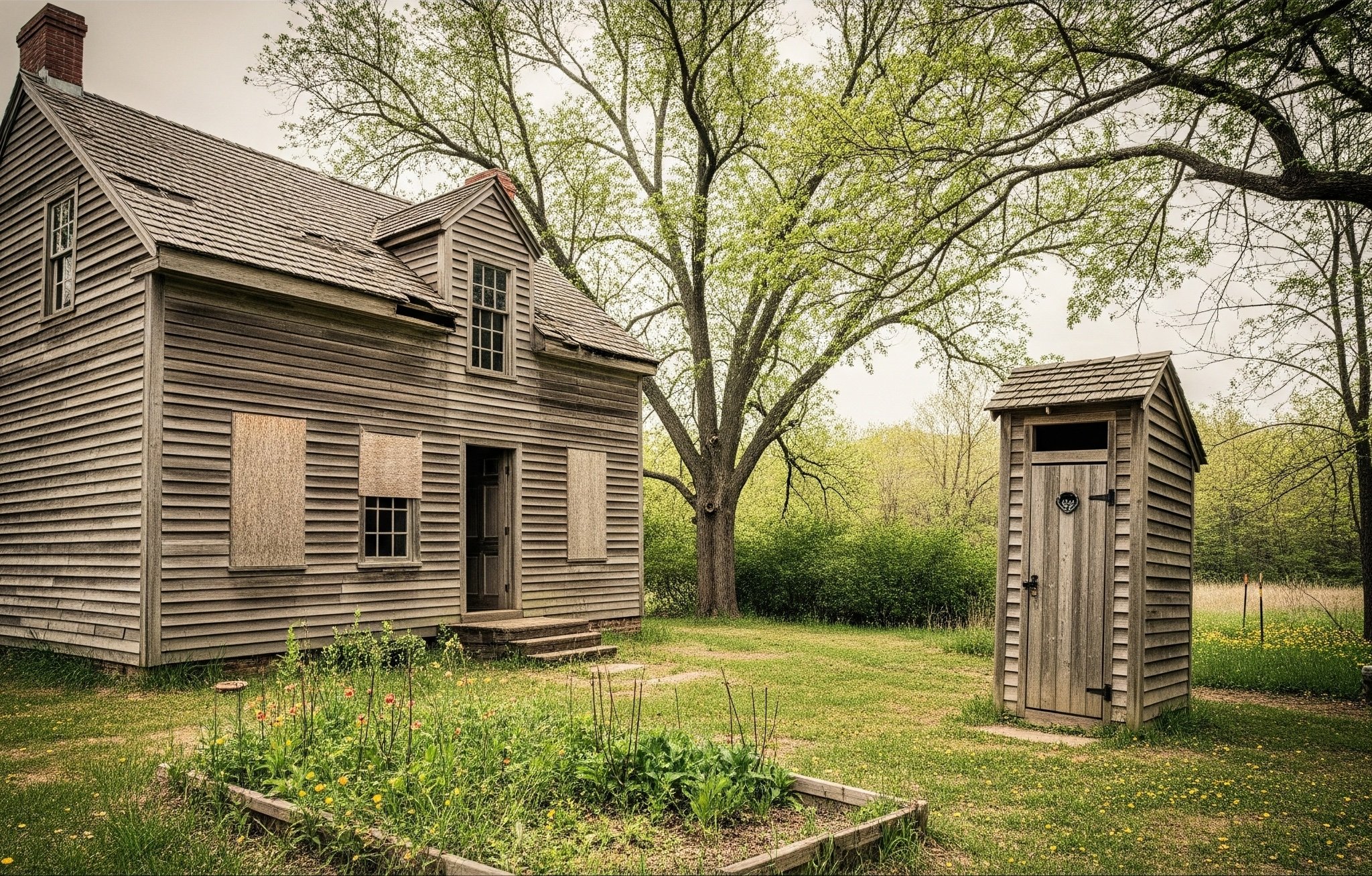 Outhouse Behind 18th Century Home