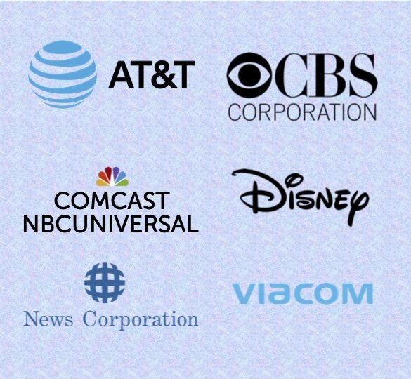 Just Six Companies Control 90% of Media