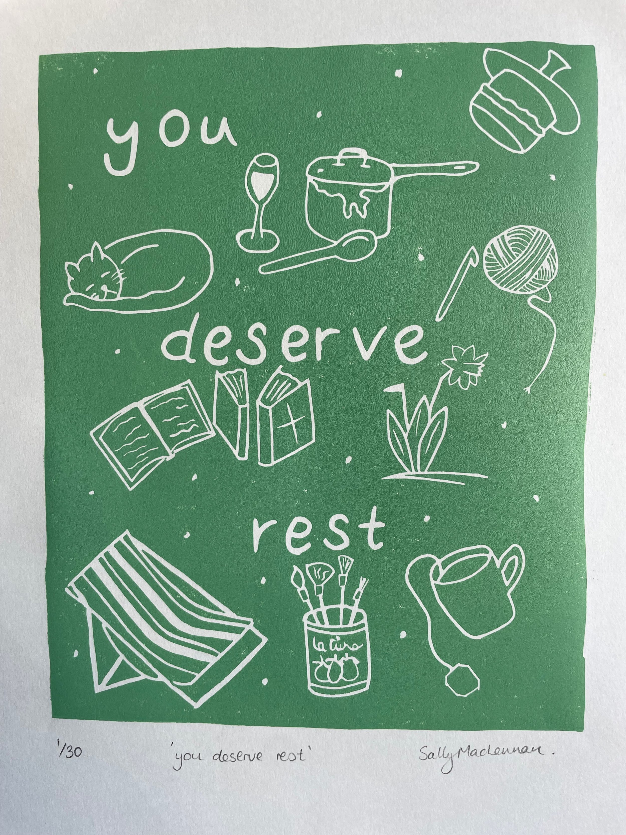 you_deserve_rest_3_joy_catalogue_prints_typographic_poster_handmade_linocut_art_print_wall_decor_orange_sage_mint_green_sydney_nsw.jpeg