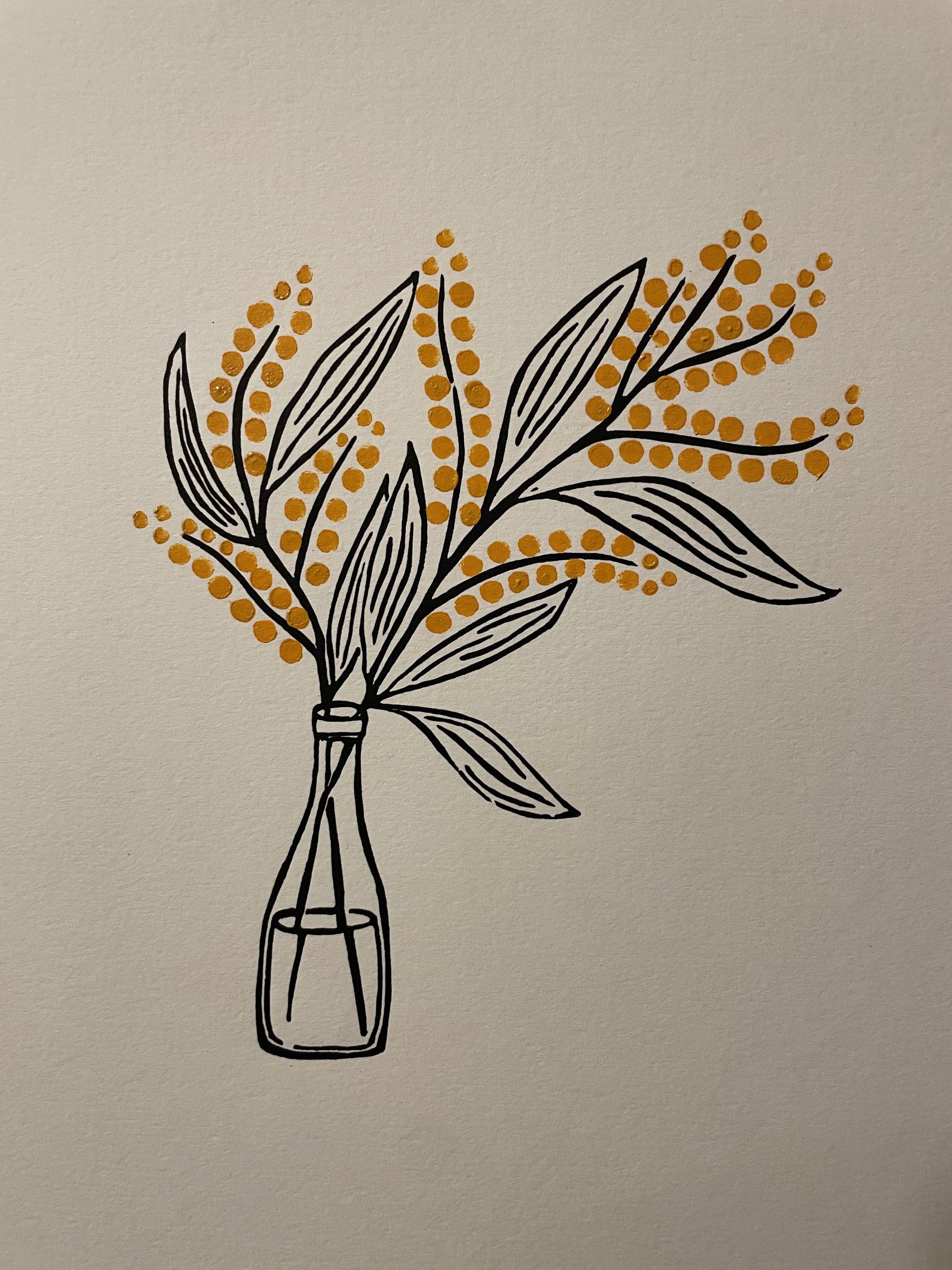 wattle_bottle_3_handmade_linocut_art_joy_catalogue_prints_orange_nsw_sydney..jpeg