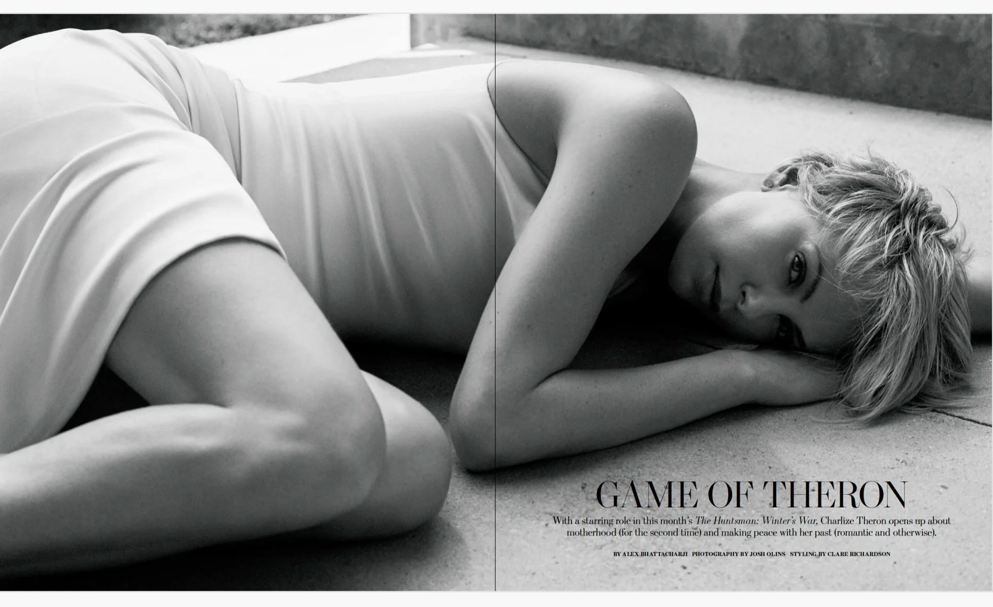 Nuclear Family Fusion With an Atomic Blonde, Charlize Theron (WSJ. Magazine)