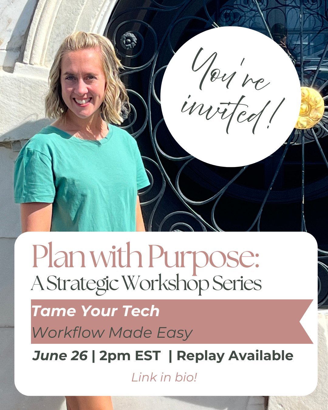 ✨ You&rsquo;re invited!! ✨

Tired of juggling all the tools, platforms, and systems&hellip; only to feel more overwhelmed? 😵&zwj;💫
It&rsquo;s time to tame the tech chaos and build a workflow that actually works for you!

Join me for Tame Your Tech: