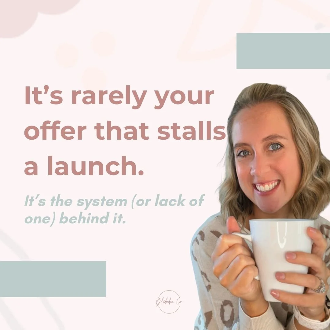 It&rsquo;s rarely your offer that stalls a launch. It&rsquo;s the system (or lack of one) behind it.

I see this all the time: brilliant entrepreneurs with offers people want&hellip; stuck in launch limbo because the backend can&rsquo;t keep up.

Her