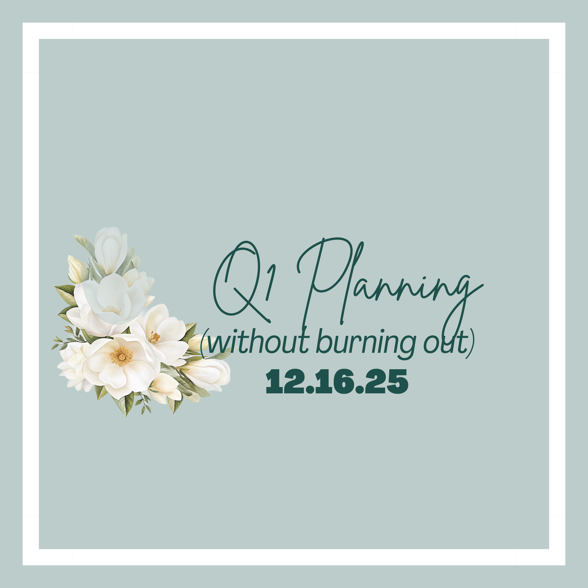 How I Plan Q1 Without Burning Out Before January