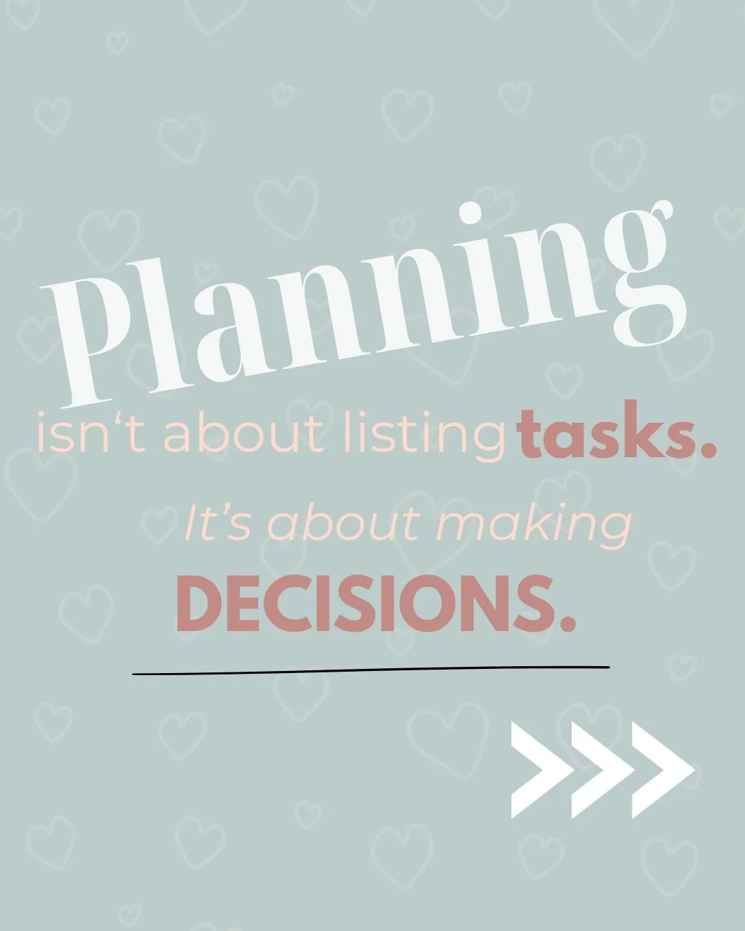 Hot take:
Planning isn&rsquo;t about making a prettier to-do list.

It&rsquo;s about making decisions you&rsquo;ve been quietly avoiding.

Most projects don&rsquo;t stall because no one is working on them.
They stall because no one has decided:
&ndas