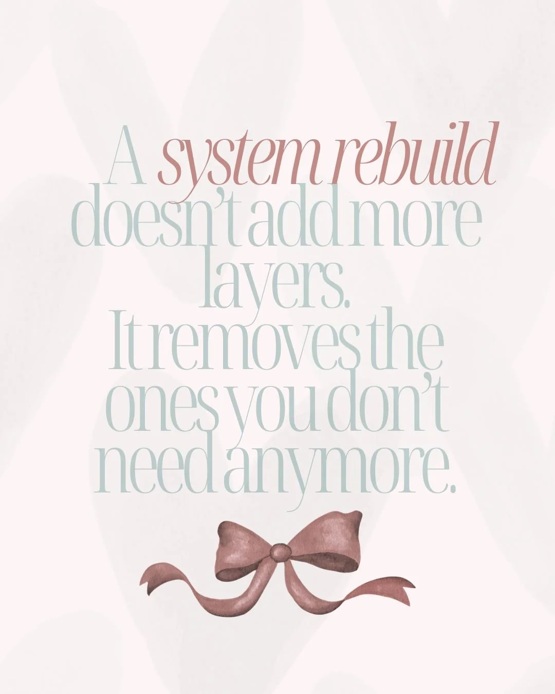 When people hear &ldquo;system rebuild,&rdquo; they often imagine something overwhelming.

But the goal is actually the opposite.

A rebuild strips away what no longer serves you.
It simplifies workflows.
It removes unnecessary steps.
It creates clar