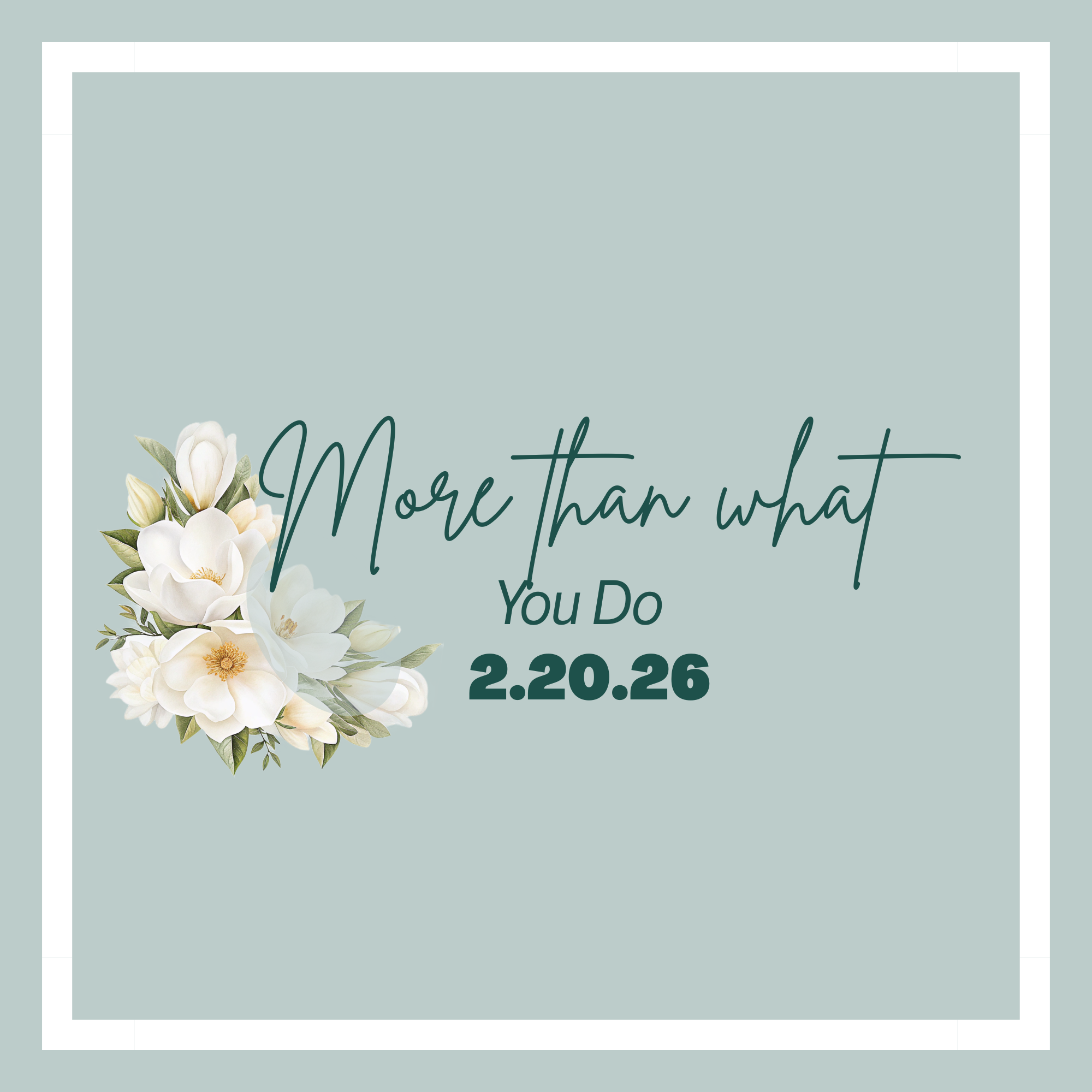 you are more than what you do