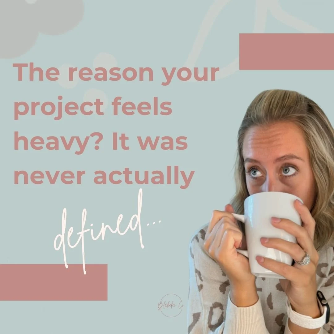 But first, let's talk about what a project even is.

A project is anything in your business that has a start, a middle, and an end. It's not your daily tasks. It's not the ongoing work you do for clients. It's the thing you're trying to build, fix, o