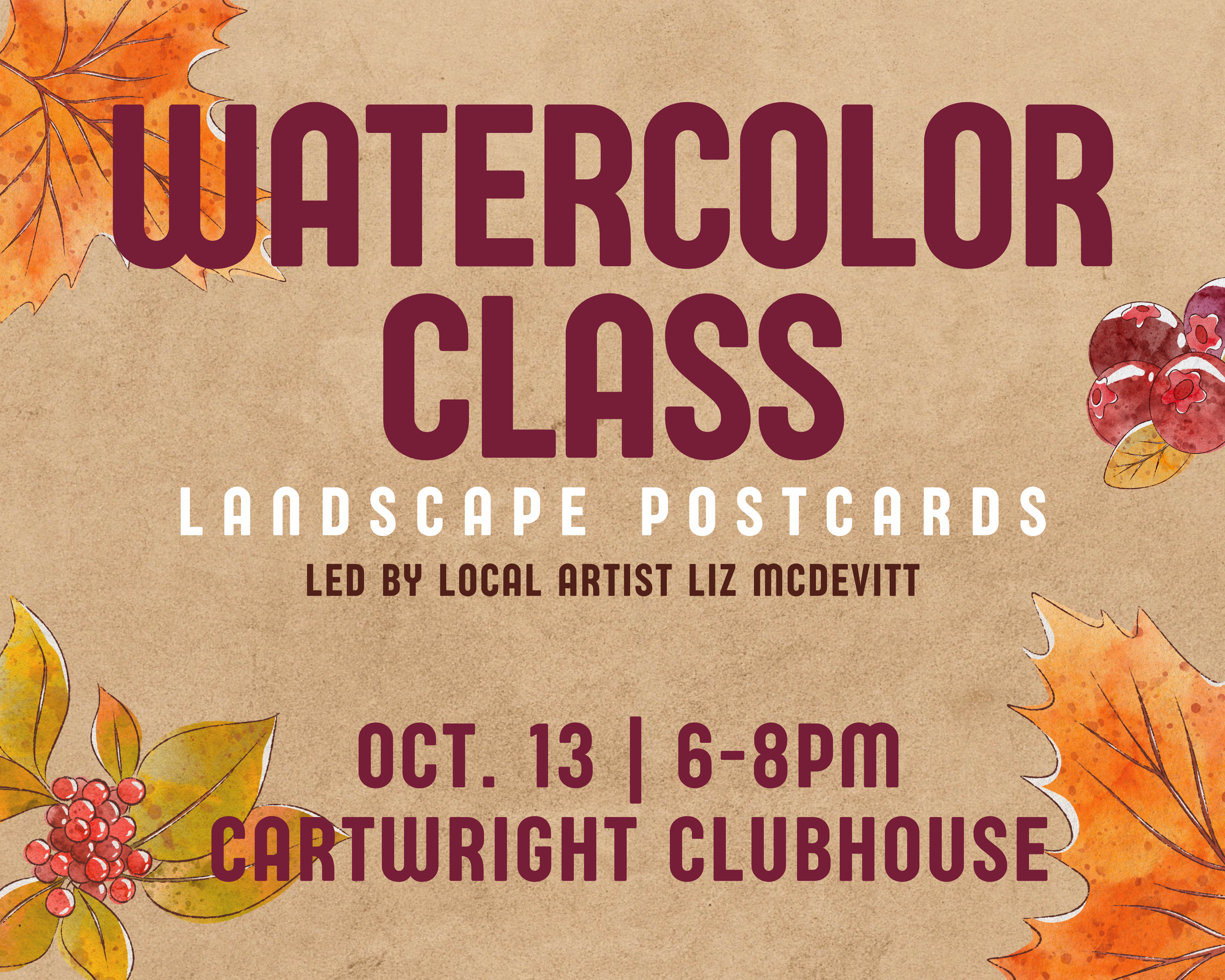 Watercolor Paint Party for Cartwright Ranch Residents