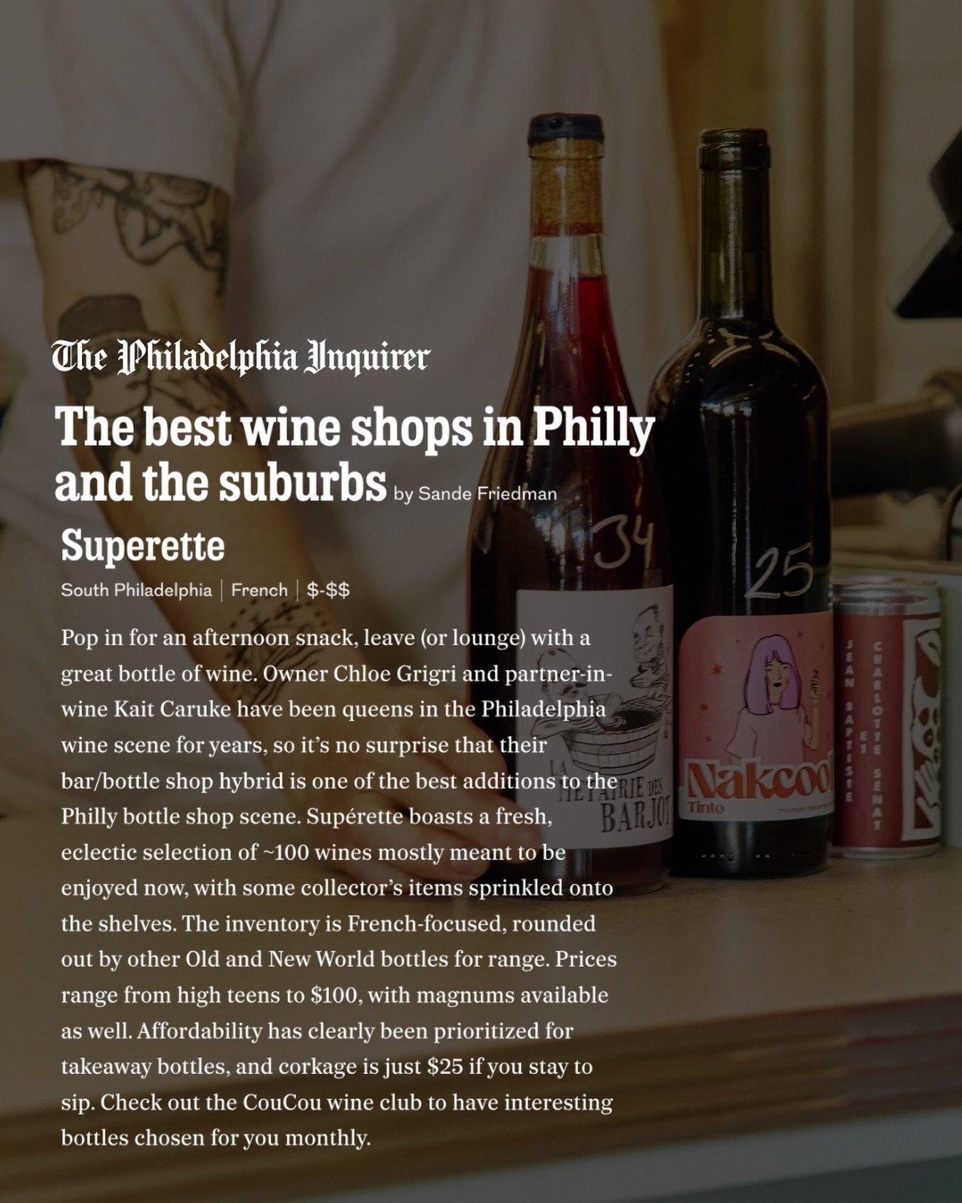 Bottles make great gifts, too. 🙂&zwj;↕️

Thanks for the 💚 @saaande + @phillyinqfood