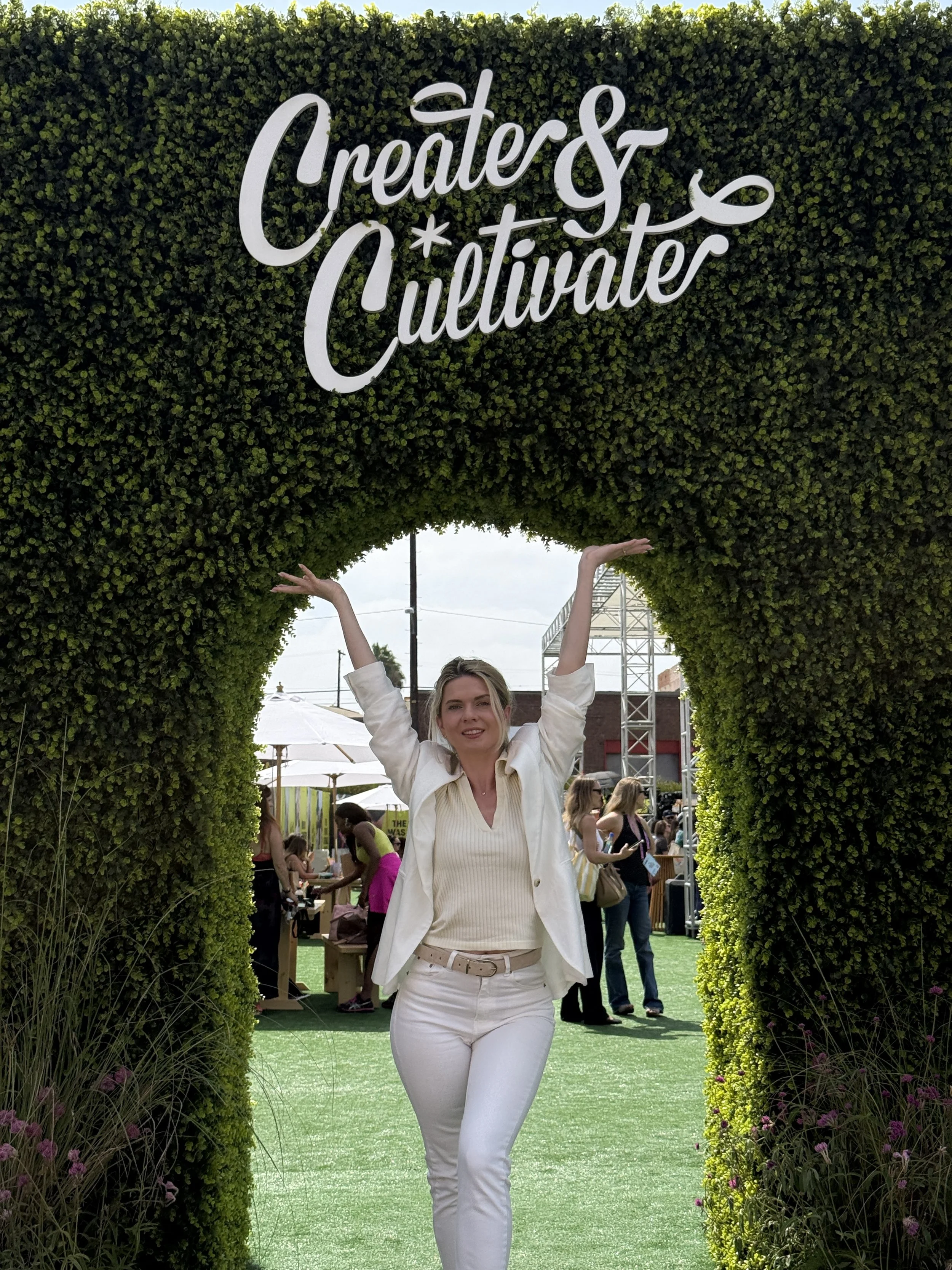 Presence coach Kate Ziuz at Create & Cultivate 2026 in Los Angeles, where she observed stage presence and panel dynamics across two days of programming.