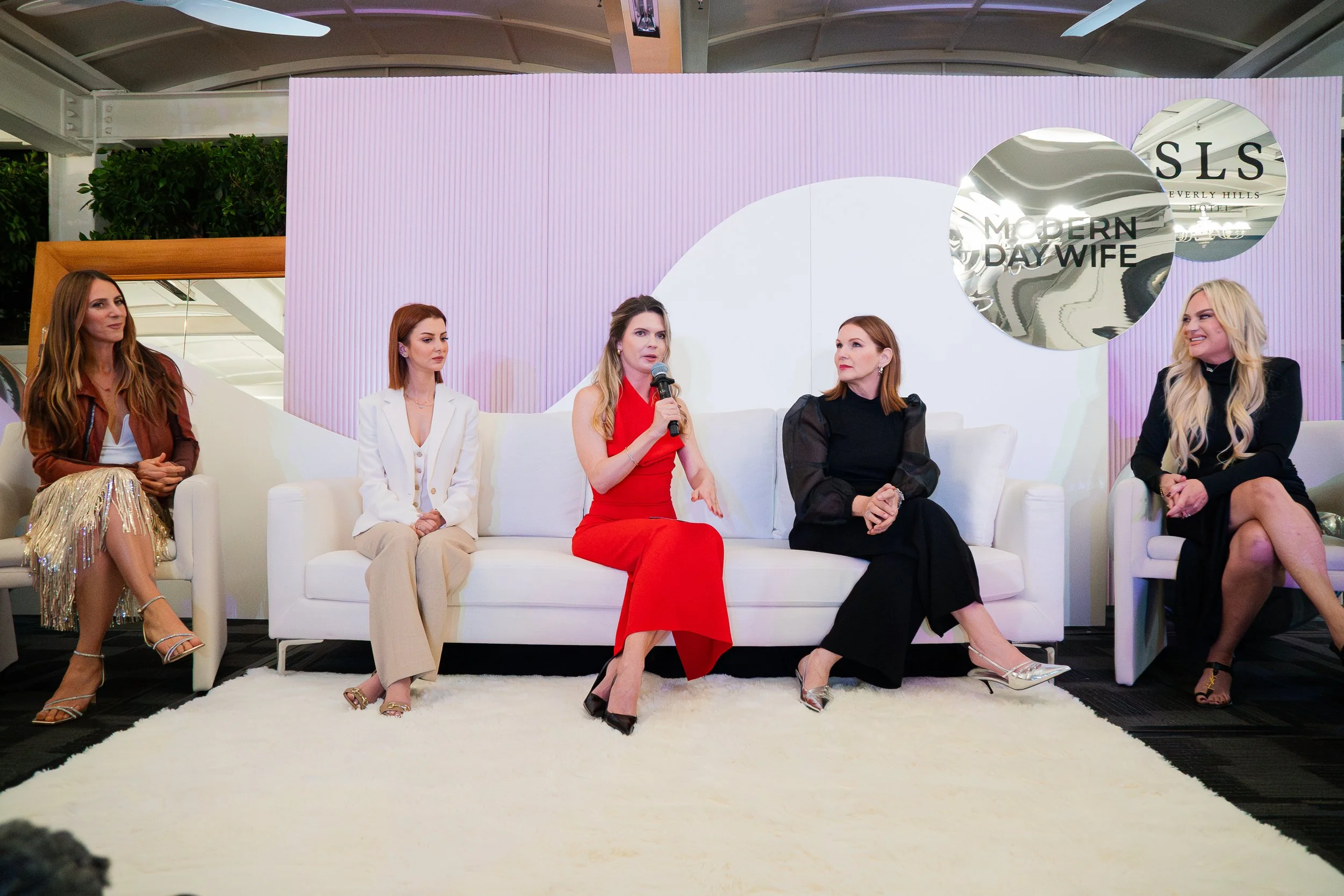 Kate Ziuz coaching women leaders on stage presence at a Los Angeles event