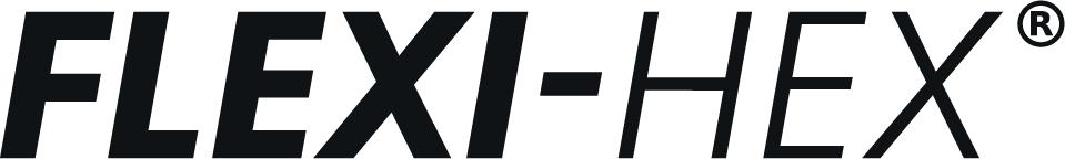 FLEXI-HEX logo in black text on a white background.
