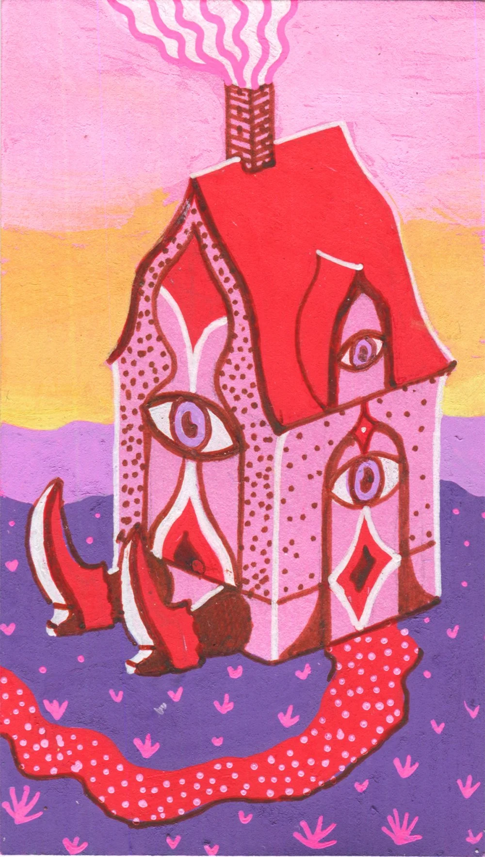 Tiny Pink House - Original Painting