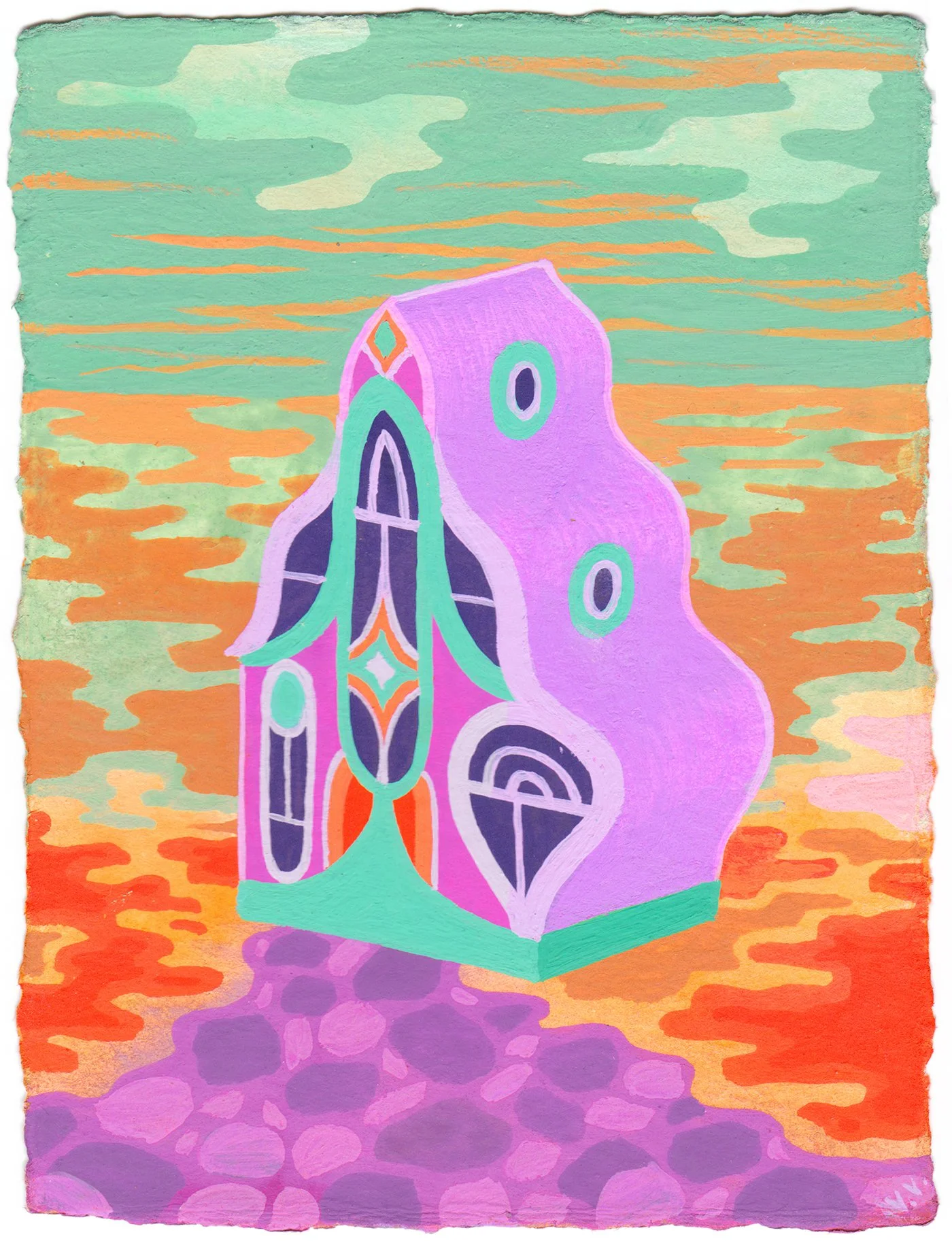 Wavy House - Original Painting
