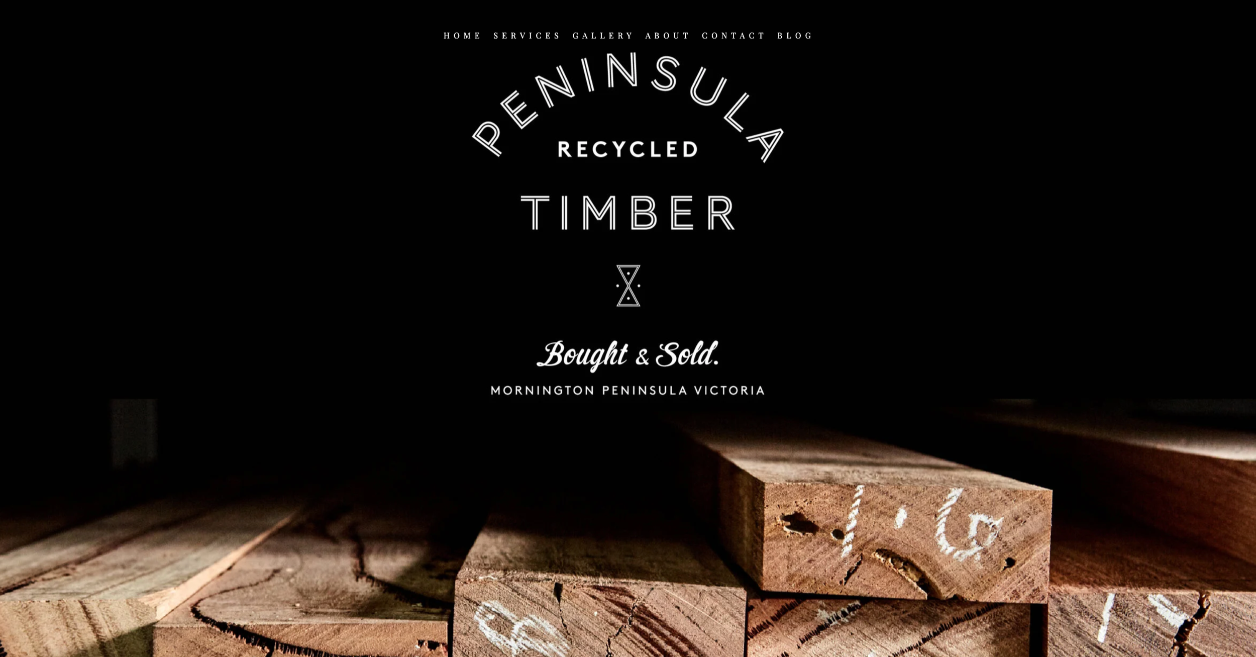 6am Creative Client: Peninsula Recycled Timber Home Page 
