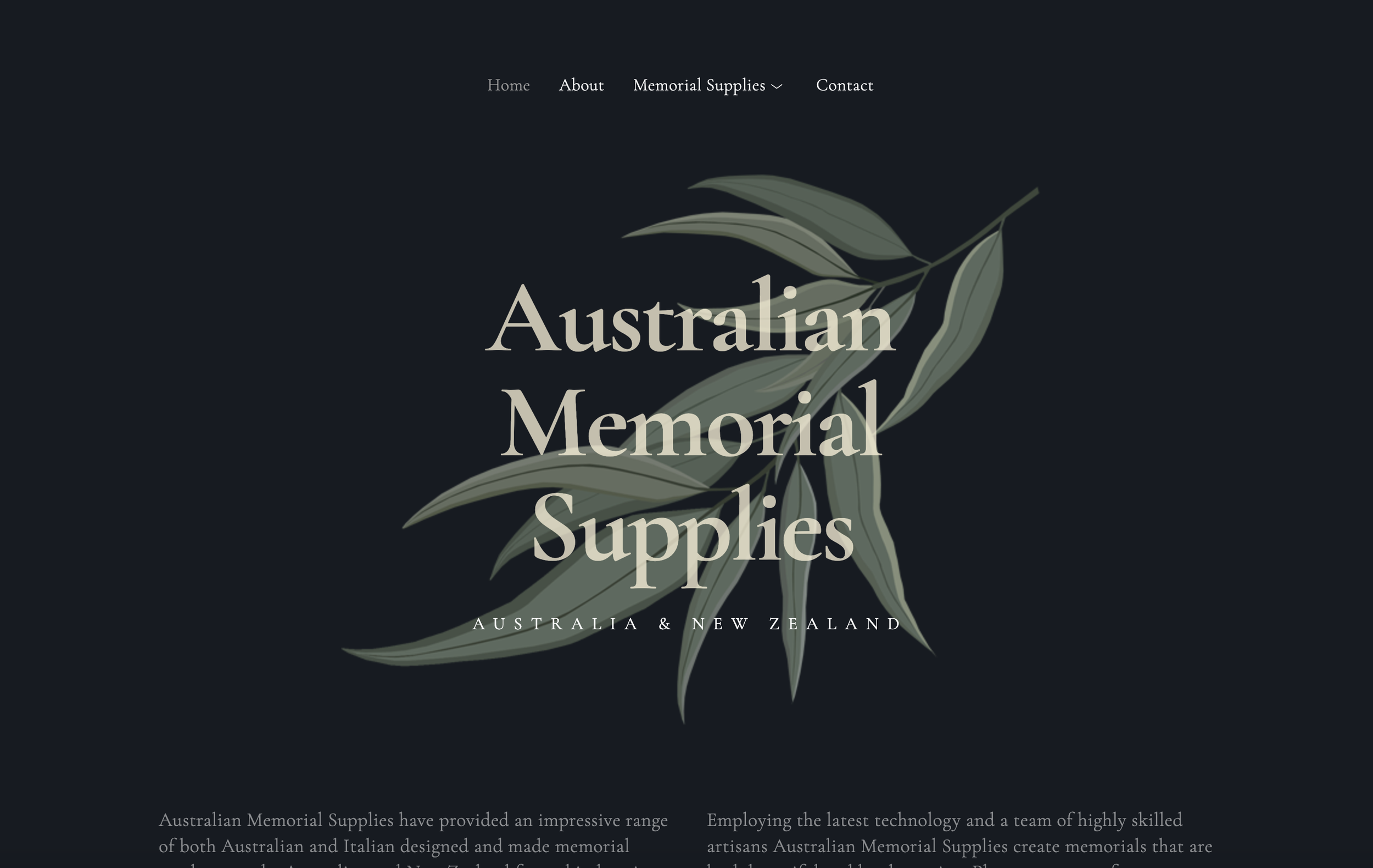 6am Creative Client: Australian Memorial Supplies