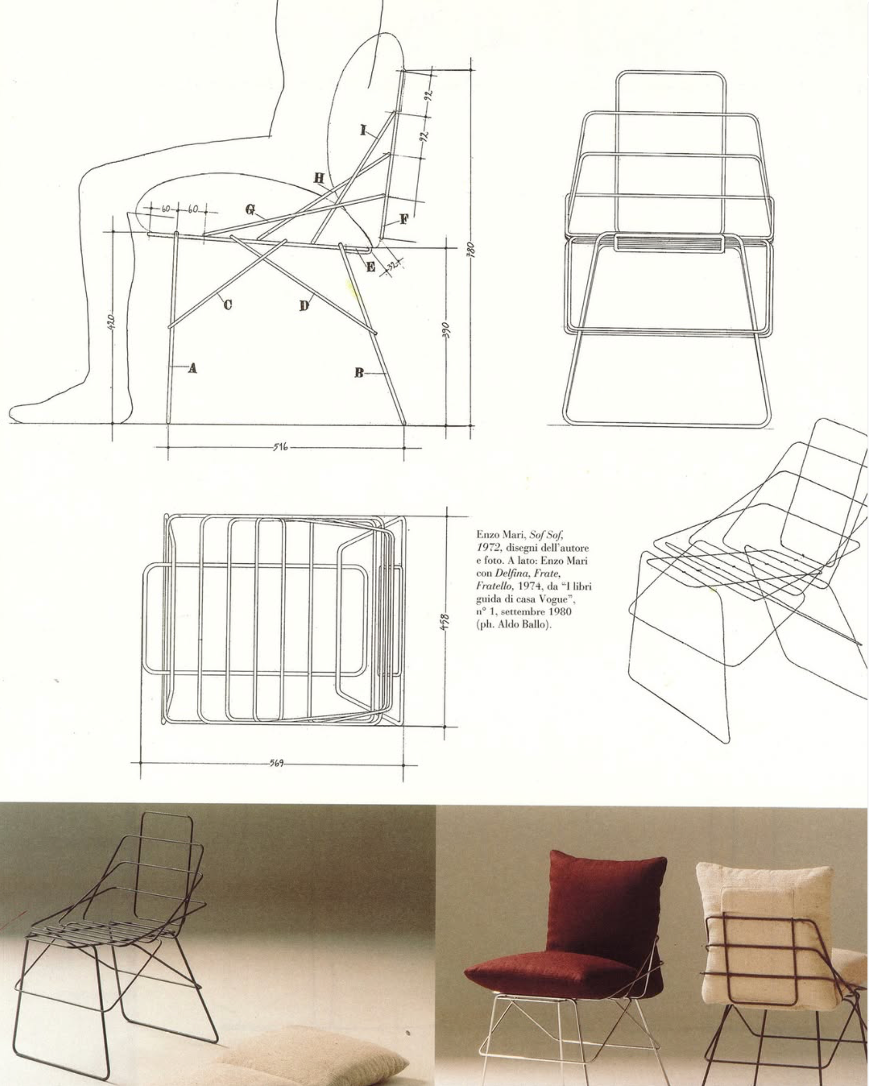 Sof Sof Outdoor Chair By Enzo Mari ,1972 for Driade Italy, available at Indice Studio, Auckland New Zealand