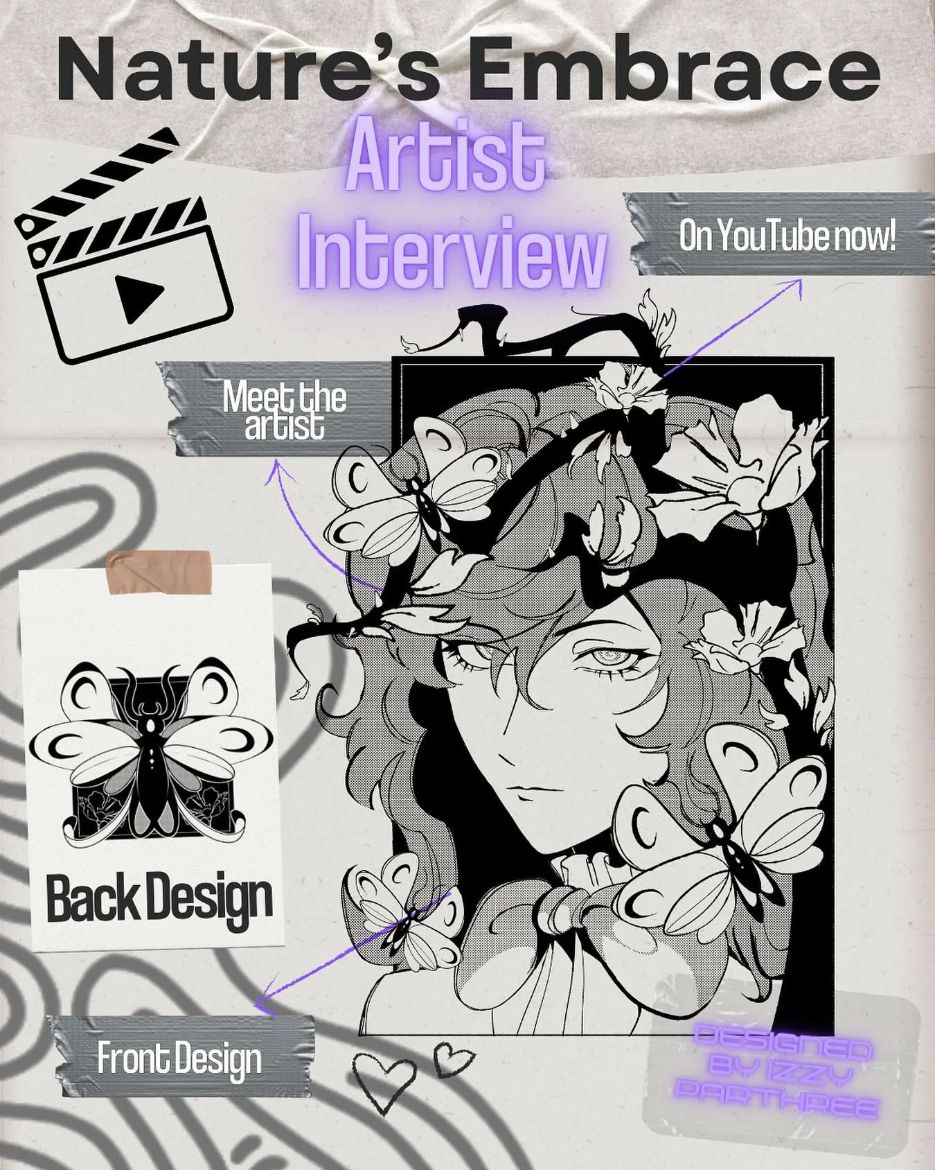 Step into the world of Nature&rsquo;s Embrace 🌿🦋✨🎥
🎨 Link in bio: Episode 2 of Artist Talk 💬
-
-
Artist Credit: Izzy Parthree (any pronouns) @meurglys_iii 
YouTube Video Edited By: Maddie Young @m4ddieyoungdesign 
Post Made By: @definitely_reall