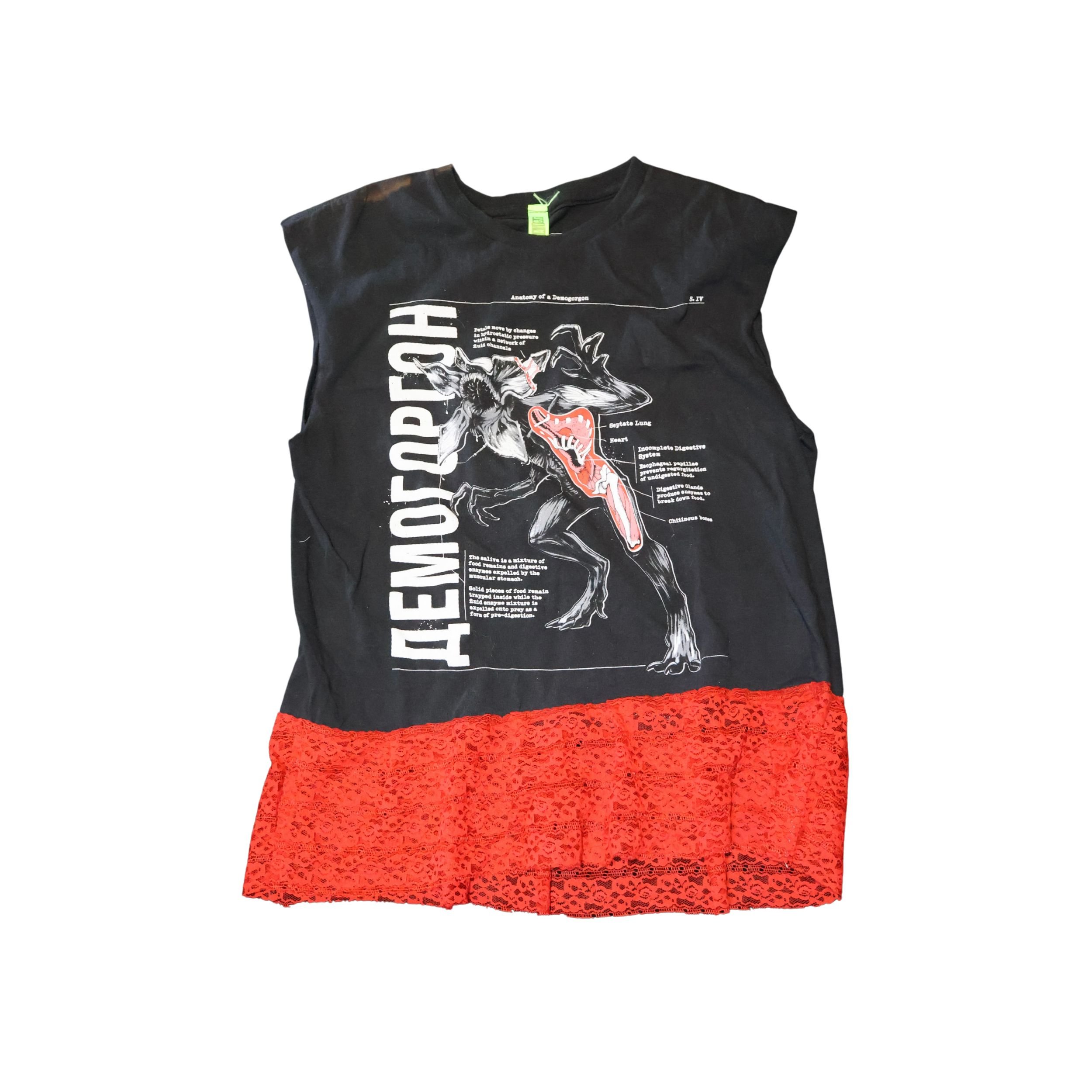 Demogorgon Lace-Trimmed Cropped Tank (B Grade)