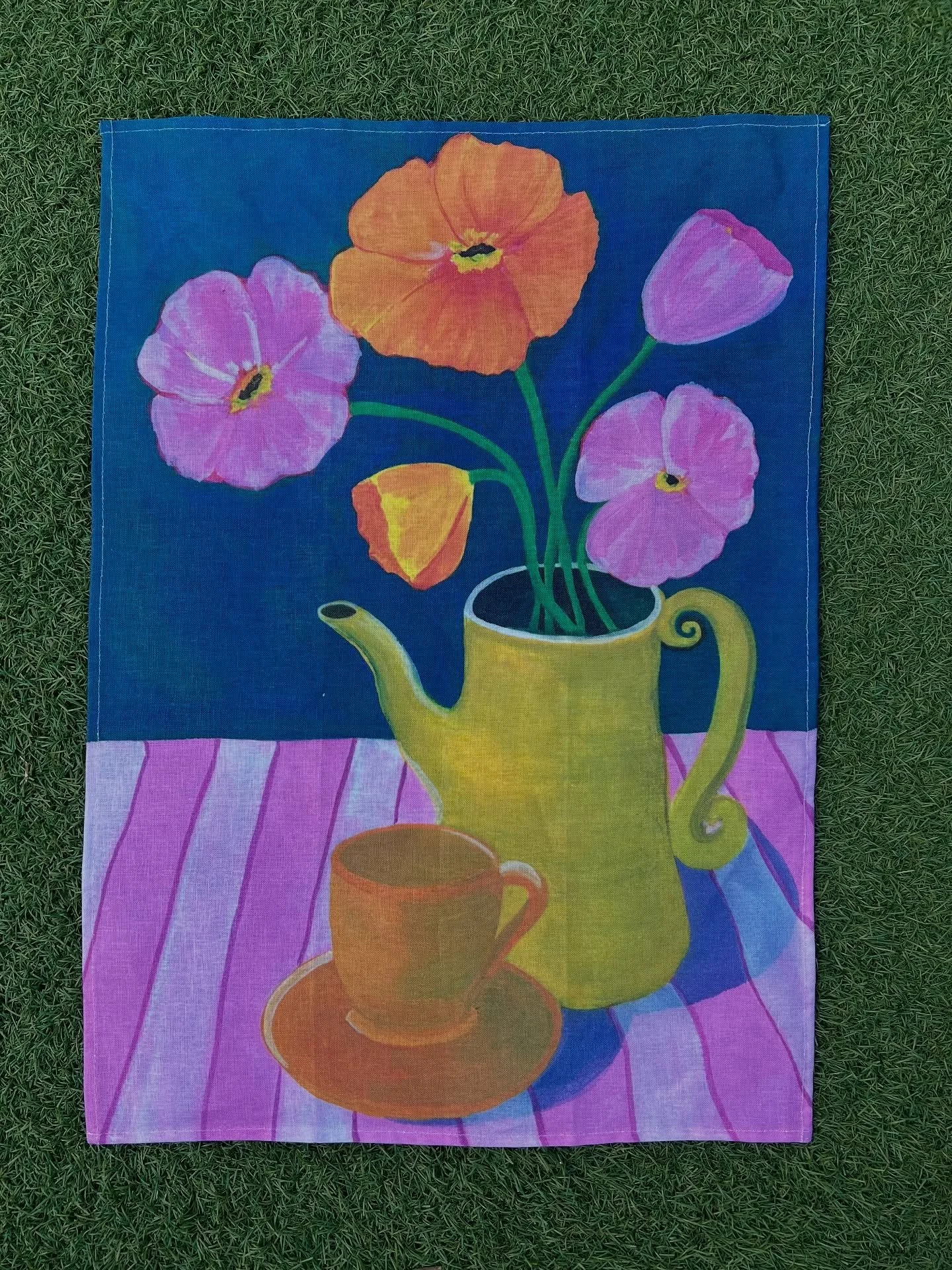 Available now for preorder. 
Bring warmth and personality to your home with these beautifully crafted 100% linen tea towels. Featuring designs taken from my original paintings, each tea towel is lovingly printed, cut and stitched right here in Brisba