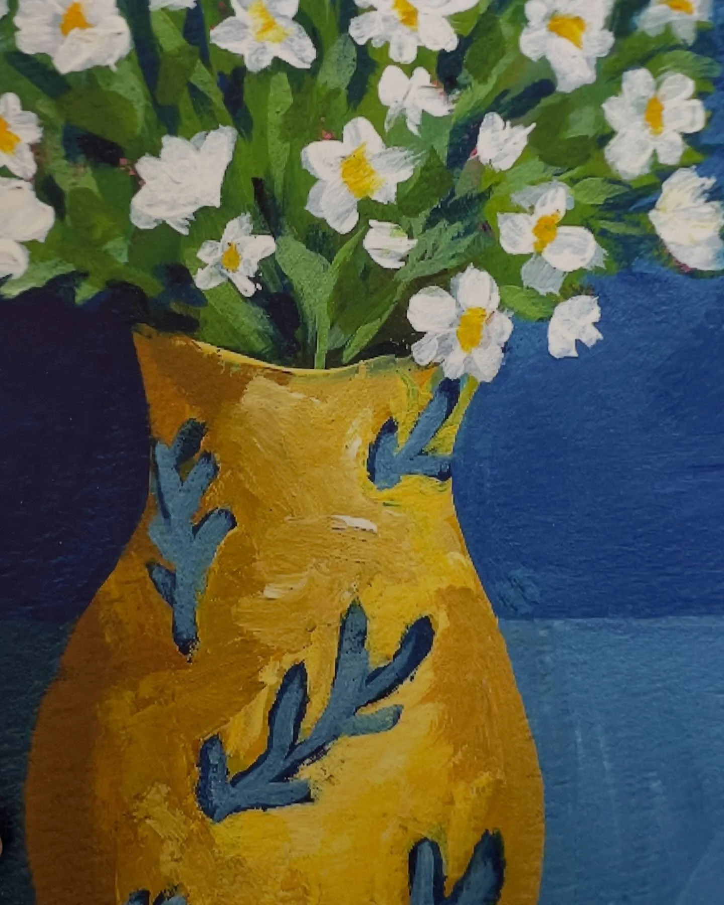 💙 A close up of one of the new prints that will be available @thegreatartistmarket this Saturday. 
The original Daisies in Blue will also make an appearance 🩵

The Great Artist Market 
Saturday March 28
8am to 3pm
Felons Barrel Hall