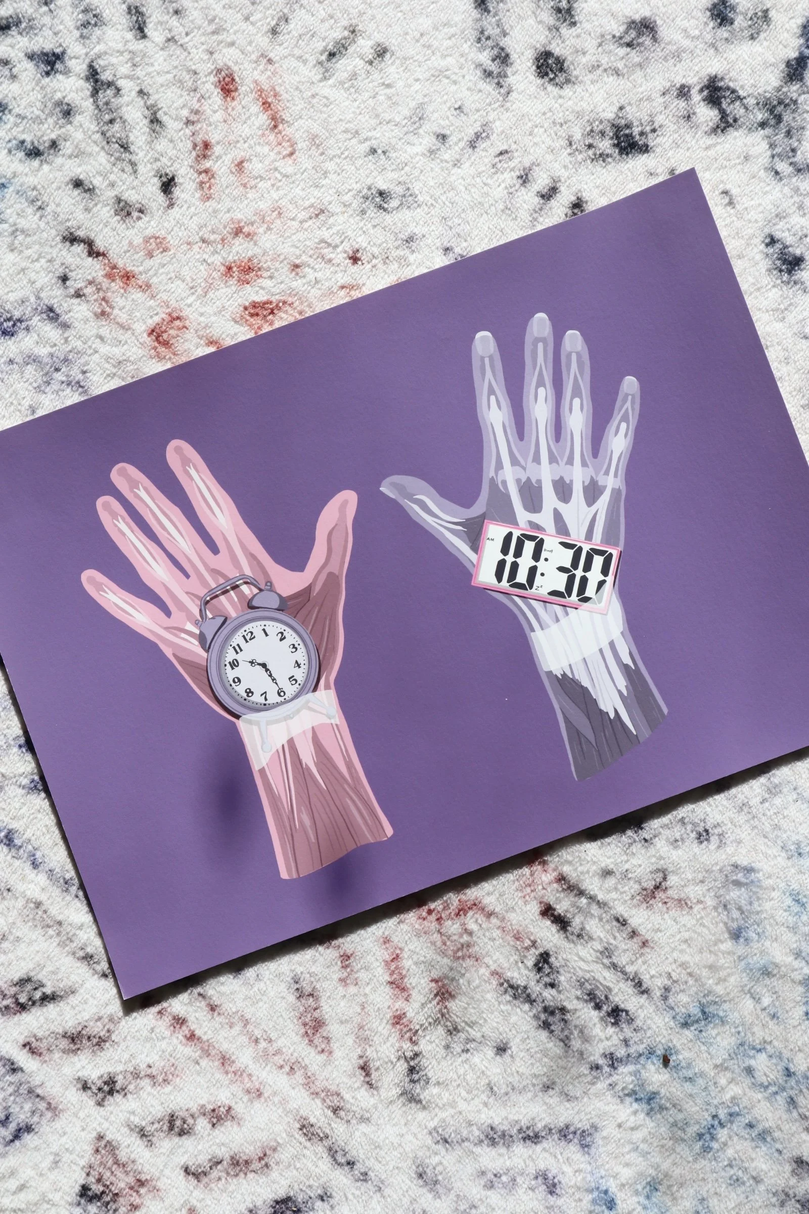 One of a kind Print | Time on my hands | A4