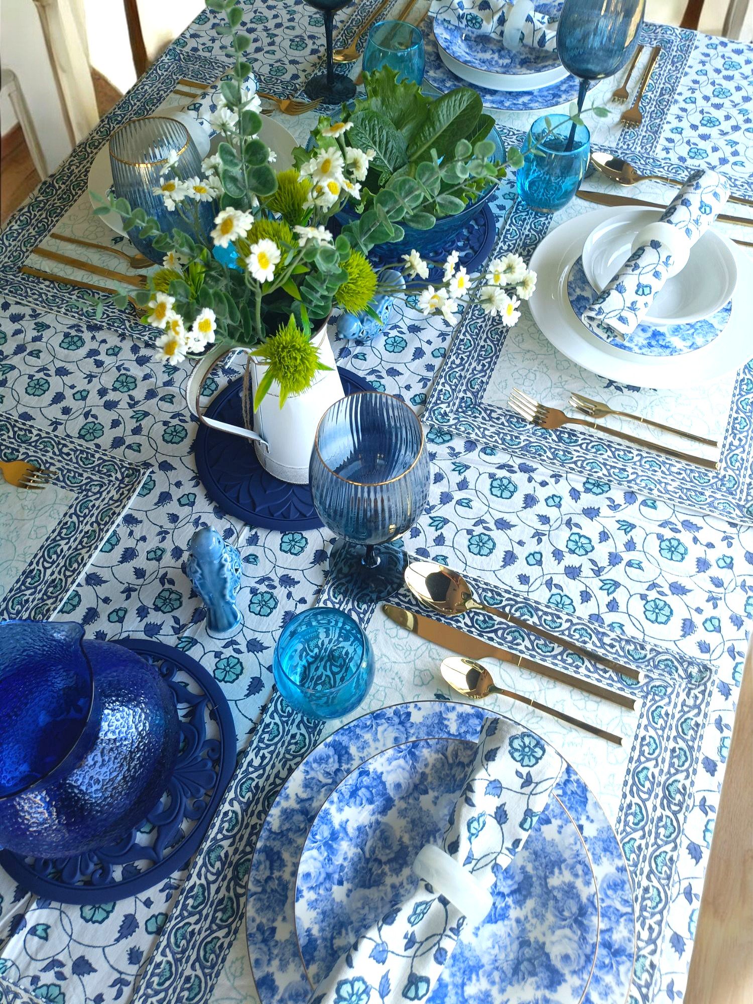 Kali Blue Tablecloth
