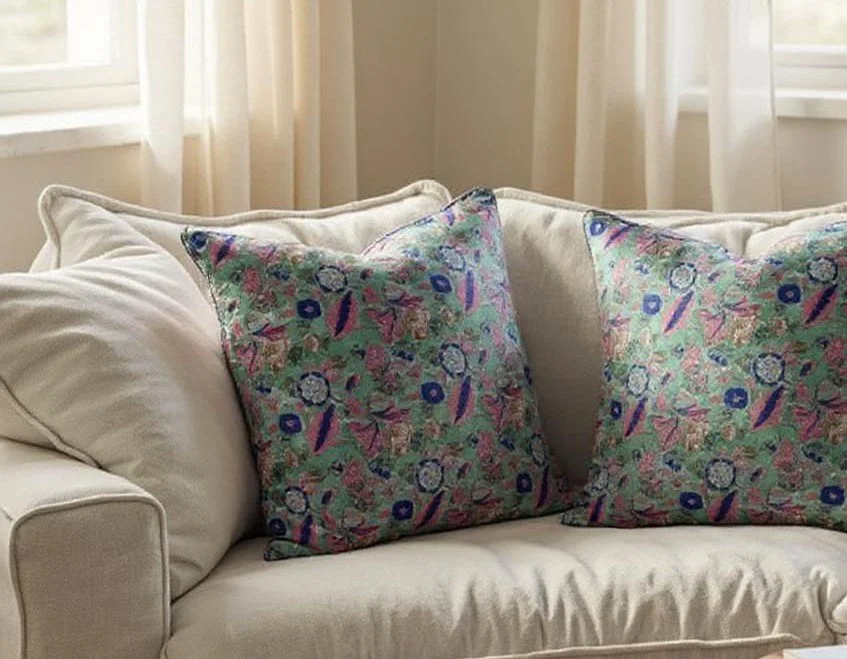 Wildflower Ocean Cushion Cover - Handmaids Global Collection